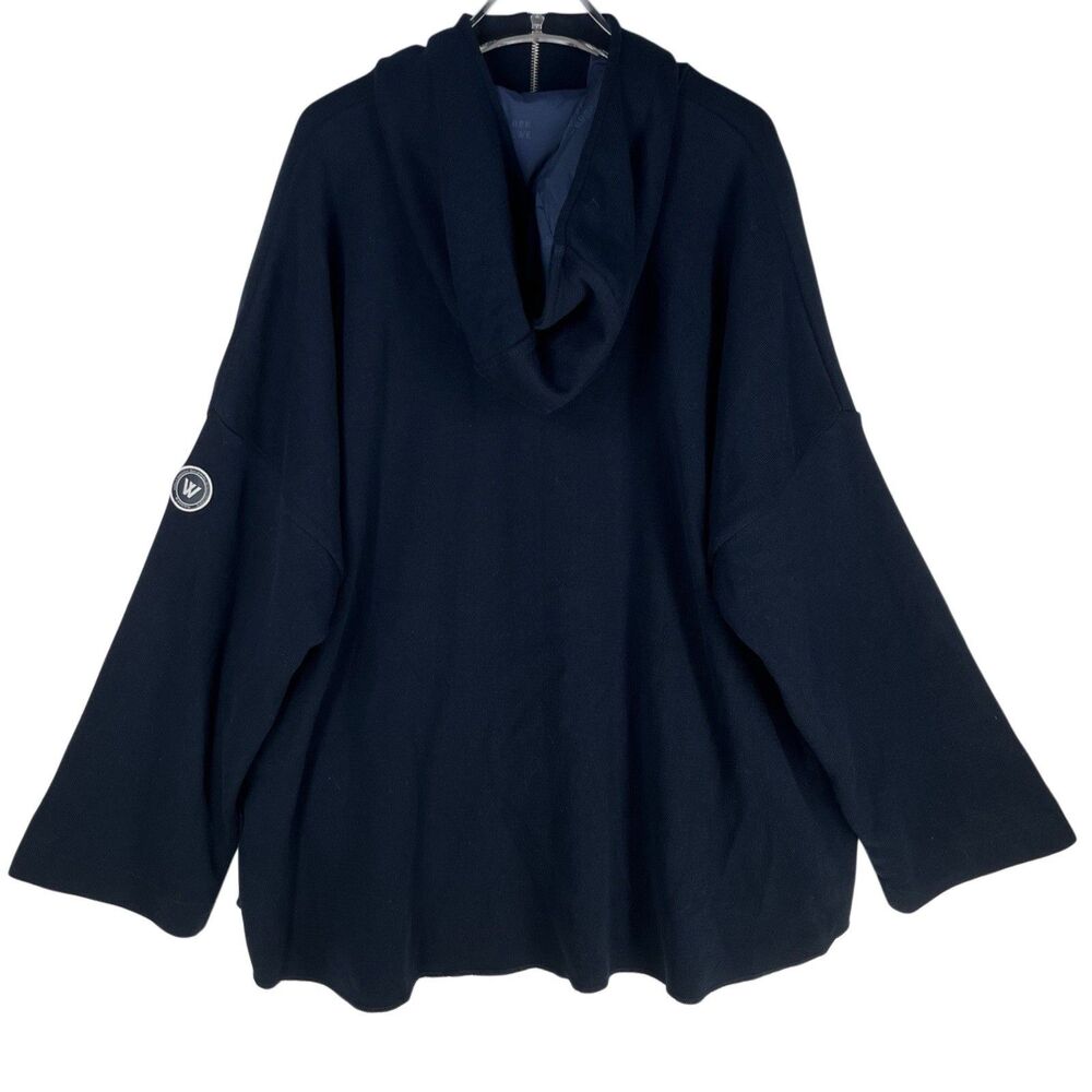 Holebrook Original Windproof Men's XL 1/4 Zip Sweater Blue Pockets Hood Lined - Picture 3 of 10